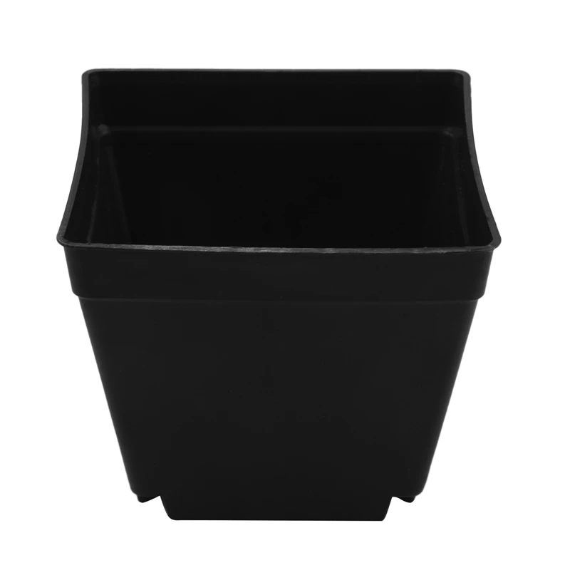 

Promotion! 90 Pack 4Inch Black Square Plastic Plant Pots,Seedling Nursery Transplanting Planter Container For Garden