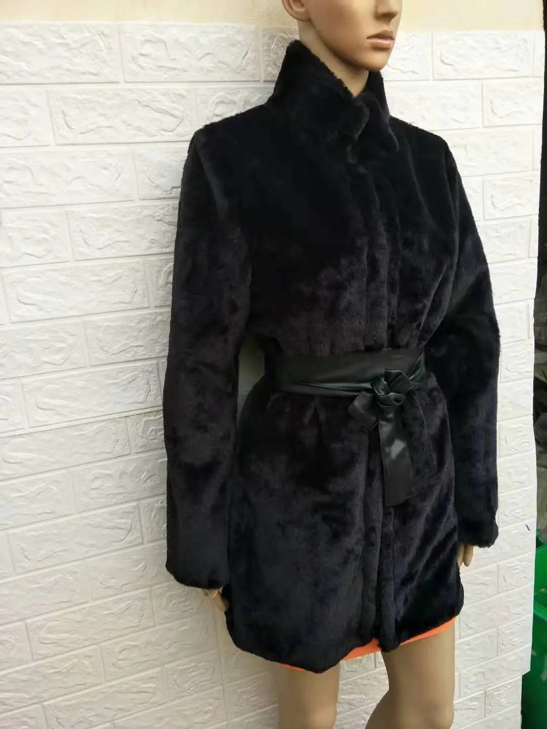 2022  Autumn  Winter Women's Faux Fur Mink Coat Fox Fur Coat Mid-length Faux Fur Special Price Black Luxury lady Clothes