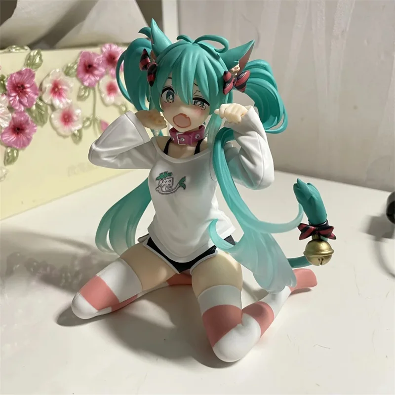 Подлинная оригинальная настольная пижама Taito Kawaii Hatsune Miku с кошачьими ушками и