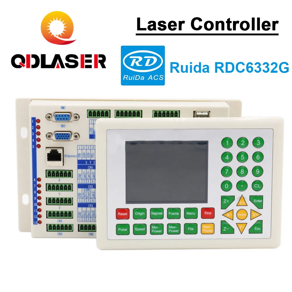 

QDLASER Ruida RD RDC6332G 6332M Co2 Laser DSP Controller for Laser Engraving and Cutting Machine RDC DSP 6332G 6332M
