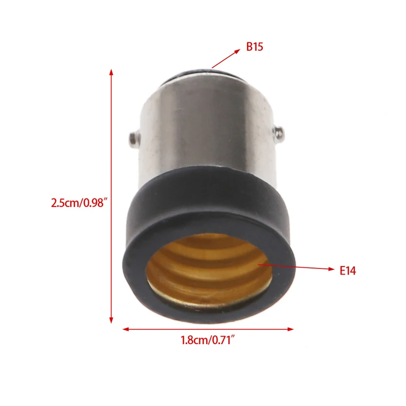 

B15 Male to E14 Female Lamp Bulb Socket Light Extender Adaptor Converter Holder