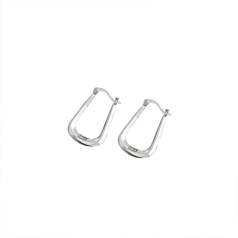 

S925 Sterling Silver U-shaped Lucky Earrings for Women's Exquisite and niche Design Cool Fashion Earrings