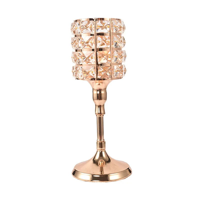 Блестящая женская Золотая свеча декоративный канделябр подсвечник для дома