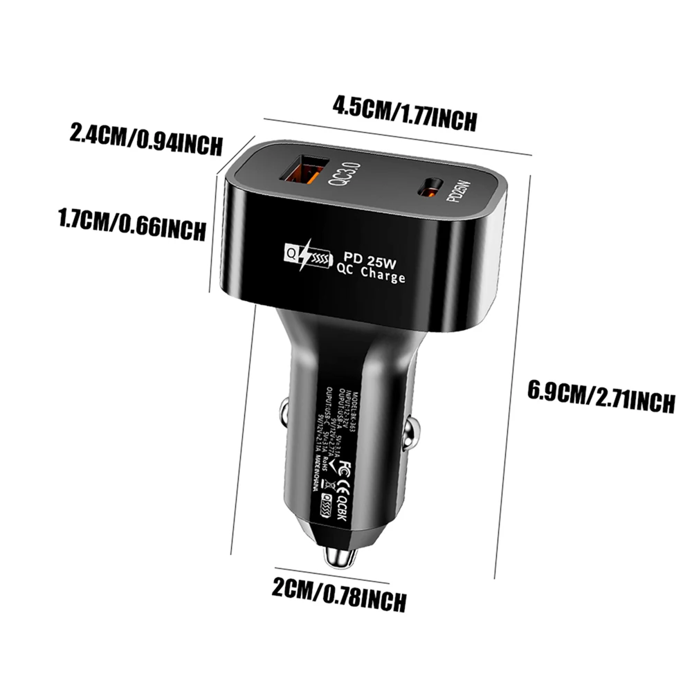 Автомобильное зарядное устройство USB Type-C, 25 Вт, автомобильные аксессуары для Tesla Model 3 Model Y Model S X SpaceX Juguete Mod WYE K80 P85D (art.: 3920d3cec697a) - 3920d3cec697a