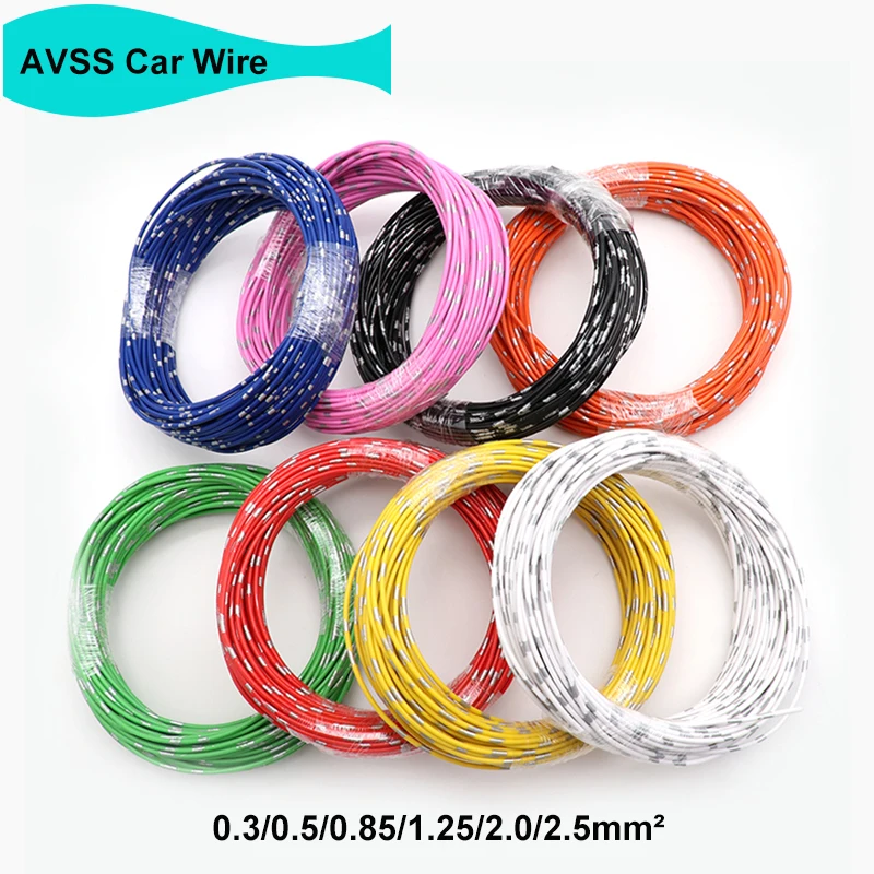 Электрический провод AVSS для автомобилей 10/50/100 м 22 ~ 13AWG аудиопровода динамиков