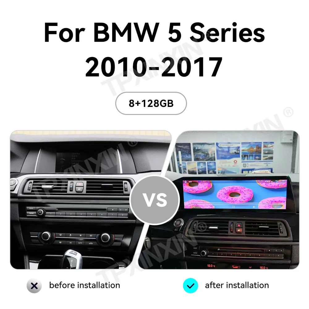 Автомагнитола с Android мультимедиа для BMW 5 серии 2010 2011 2012 2013 2014 2016 2017 GPS-навигатор