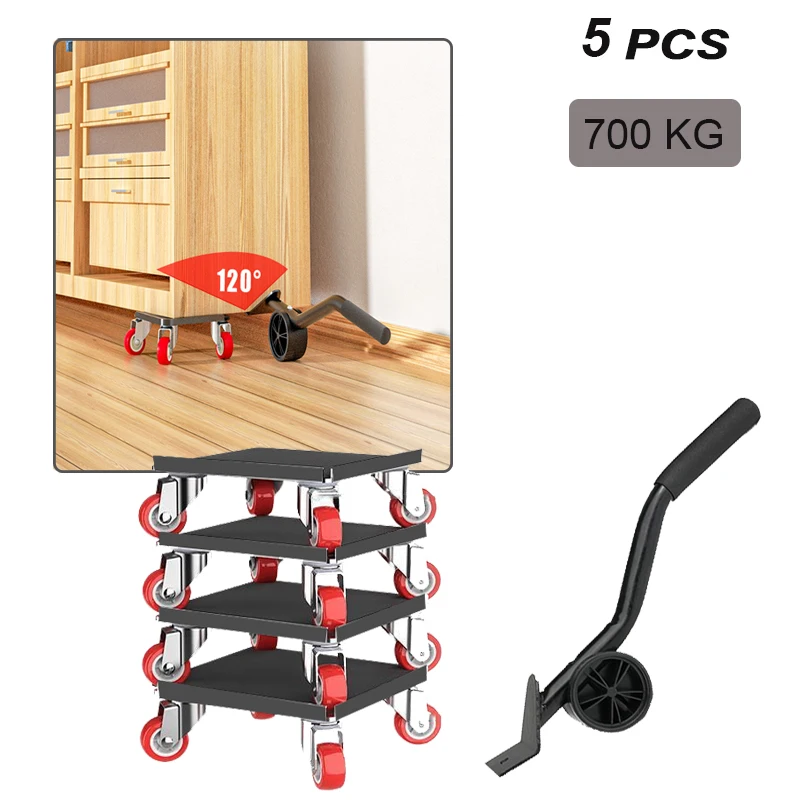 Heavy Duty Furniture Lifter Transport Mover Lifter Slides Wheel Easy Furniture Moving Tool Set Furniture Roller Bar Hand Tools