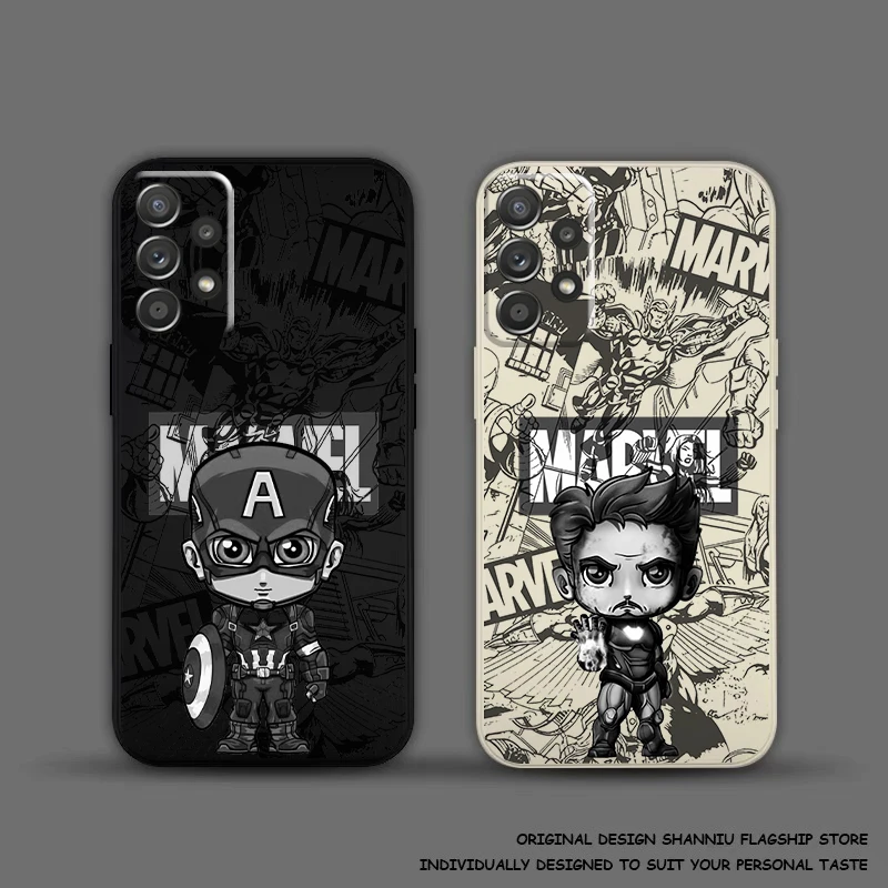 Милый чехол для телефона с капитаном Америка Железным человеком Samsung A70 A51 A50 A42 A32