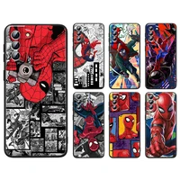 anime spiderman marvel for samsung a91 a72 a71 a53 a52s a51 a42 a33 a32 a22 a21s a13 a03s a02s a01 core black phone case capa