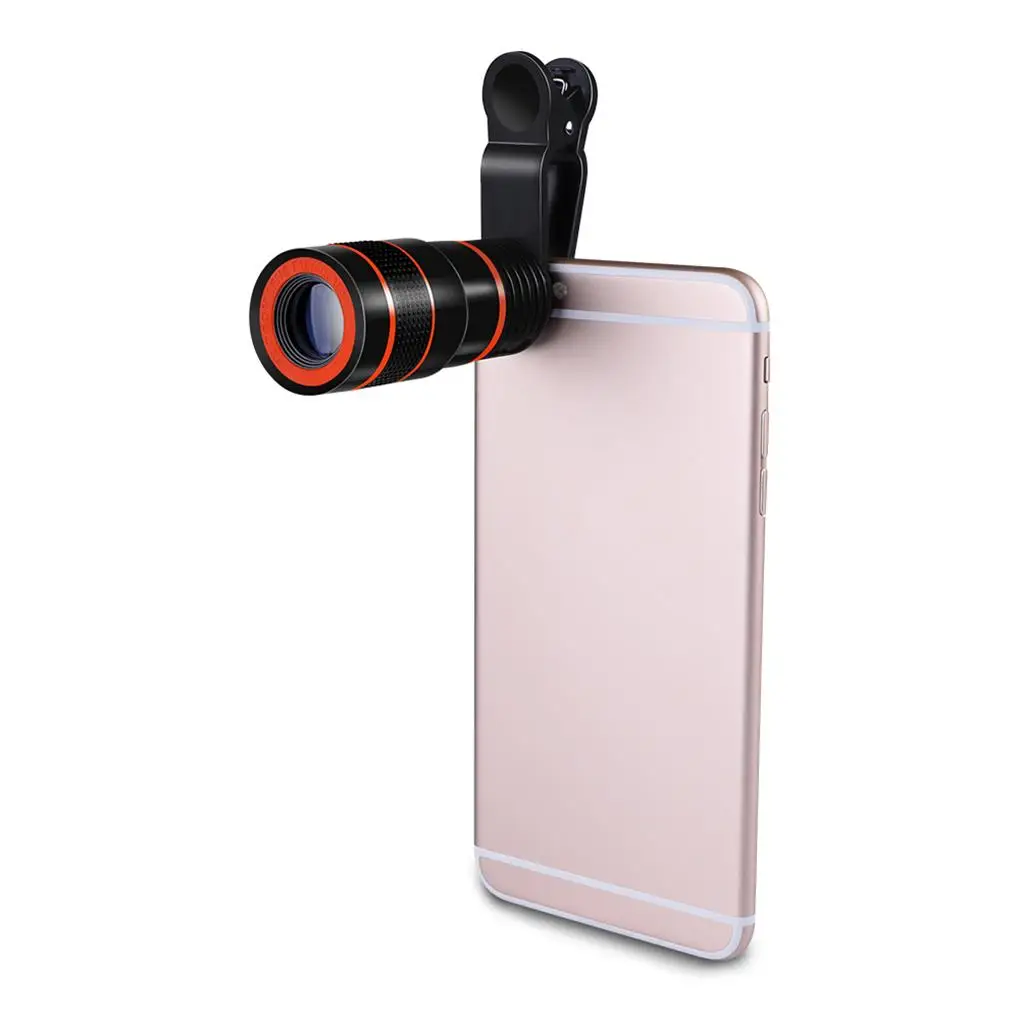 

8X Universal Phone Telescope Travel Hunting Monocular High Definition Digital Smartphone Optical Lens with Clip