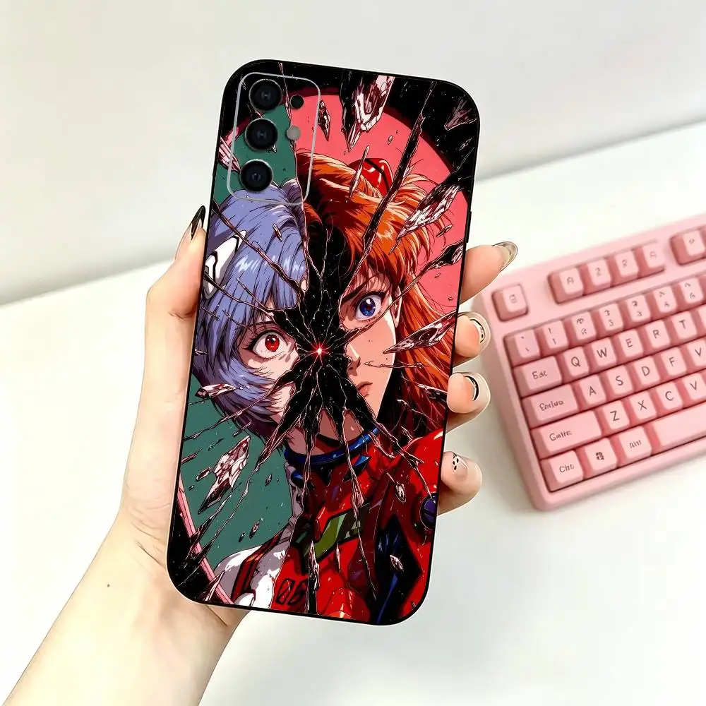 Фото Мягкий черный чехол для телефона POP Anime A-Asuka E-Eva для Samsung S26,25,24,21,22,21,20,10,9,8,7,6Ultra,Plus,Fe, Lite №4