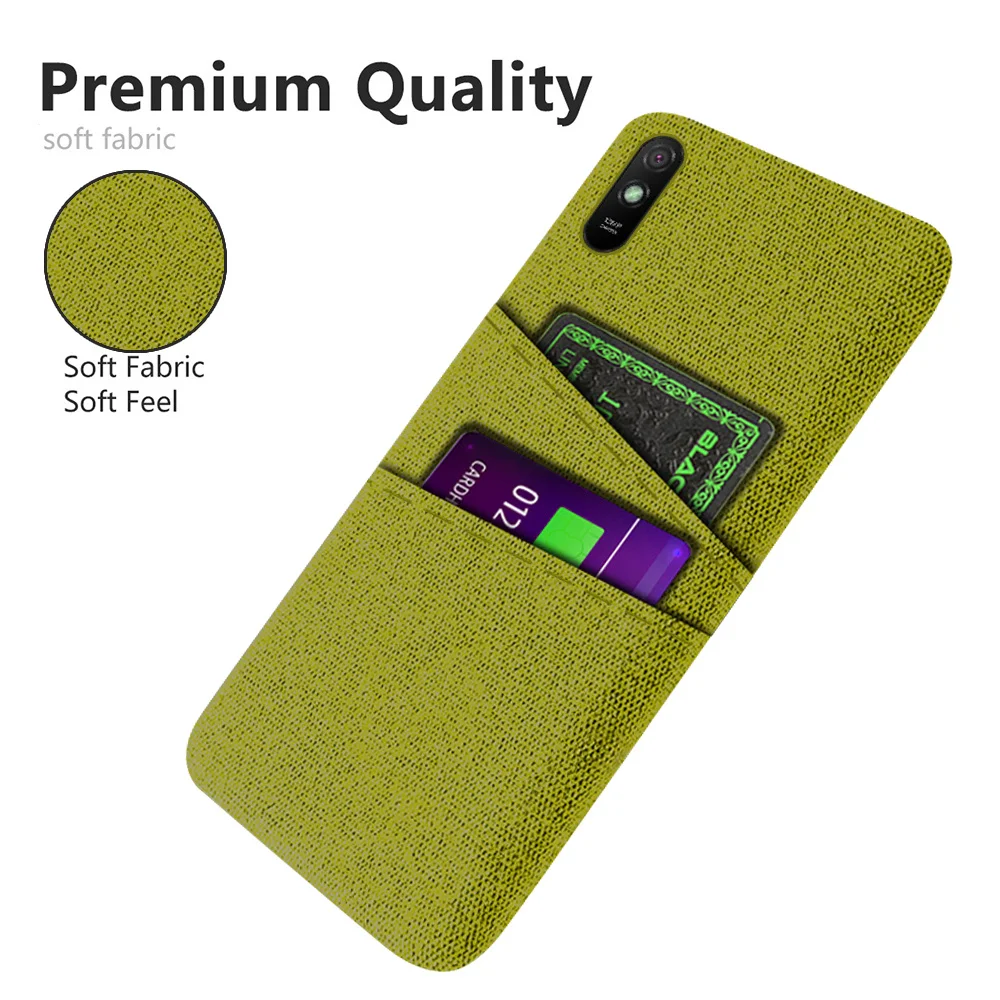 

For Xiaomi Redmi 9A 9 9C NFC Phone Funda For Xiomi Redmi 9 a Coque For Xiaomi Redmi 9A Case Dual Card Fabric Cloth Luxury Cover