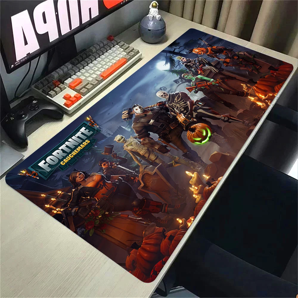 Deskmat Gaming F-Fortnite Mouse Pad Anime Mousepad Xxl Computer Accessories Desk Mat Mats Gamer Mause Office Offices Pc Desktop