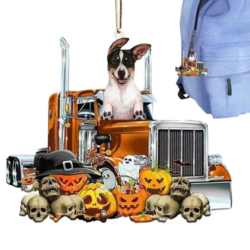 

Подвеска-украшение для автомобиля, акриловая подвеска в виде каменной собаки, тыквы, регулируемый дизайн, инструмент для украшения автомобиля, для внедорожников и грузовиков