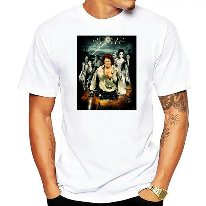 

New Popular Go New Jamie Fraser Outlander Adult Mens Black T-Shirt Size S-3XL