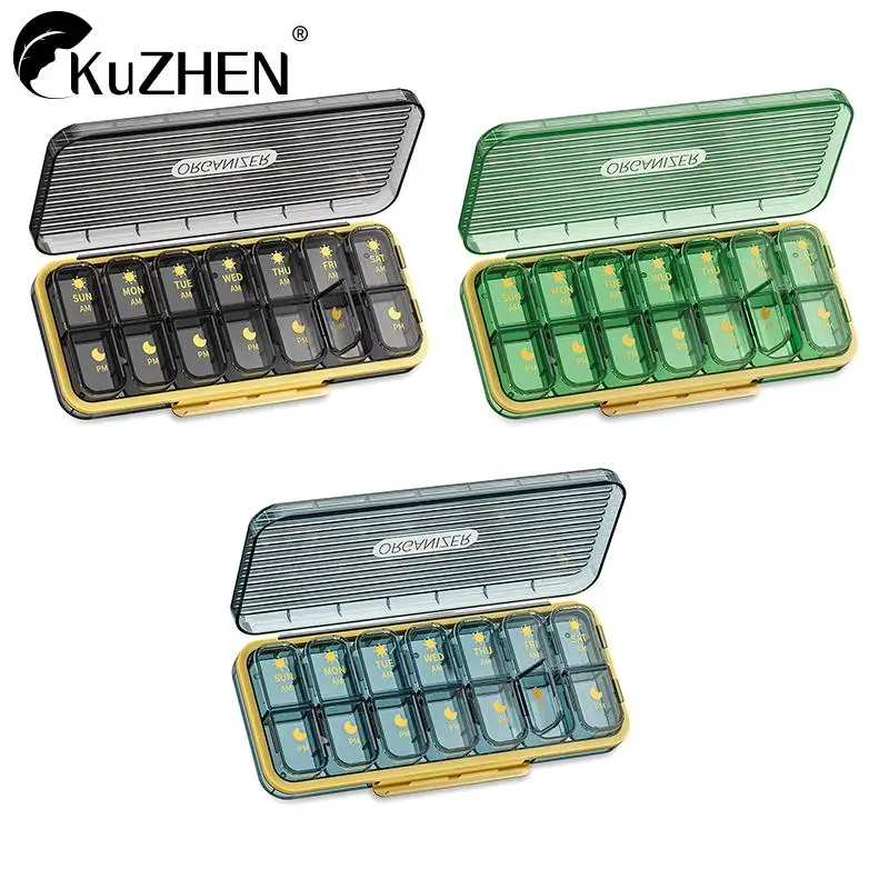 

7 Days Pill Box Mini Medicine Organizer Weekly Travel Tablets Container Daily Waterproof Medicine Case Vitamins Capsules Holder