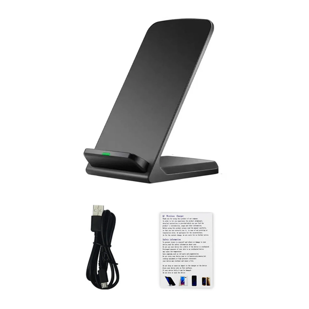 

2 Coils Hands Free Fast Charging Phone Holder Desktop Stand Wireless Charger Home Office Sensitive L Shape Stable Non Slip