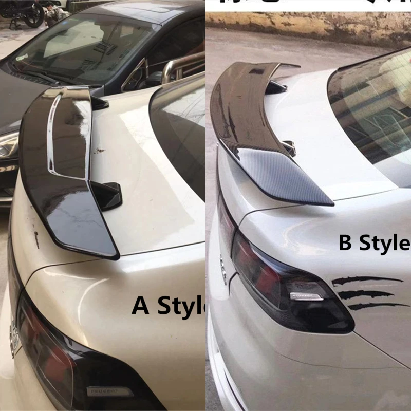 2 вида спойлера ДЛЯ Peugeot 308 408 508 301 207 206 RCZ седан АБС-материал углеродный вид