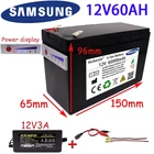 Новый набор литиевых батарей 12 в 60 Ач 18650 3S6P, Встроенный ток 30 А BMS для распылителей, аккумулятор для электромобиля, зарядное устройство 12,6 в