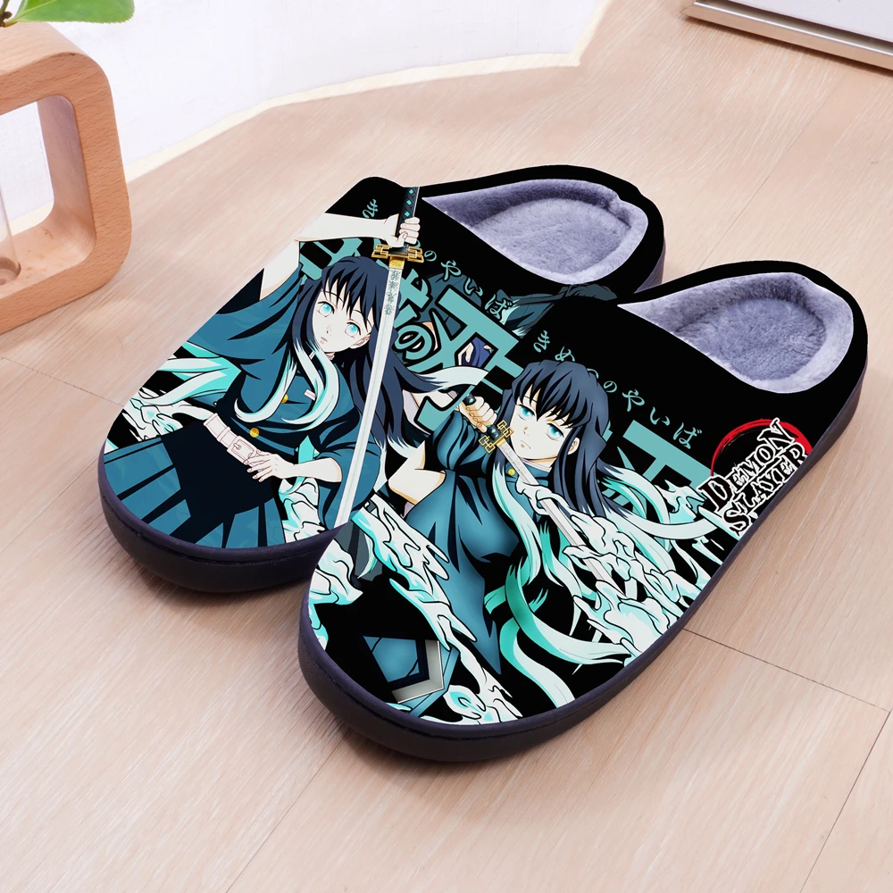 Зимние теплые тапочки аниме рассекающий демонов камадо незуко мультяшная обувь