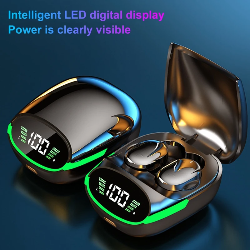 

Беспроводная Bluetooth-гарнитура, Tws-гарнитура, спортивные стереонаушники-вкладыши со светодиодсветильник, сенсорный цифровой дисплей, мини-га...