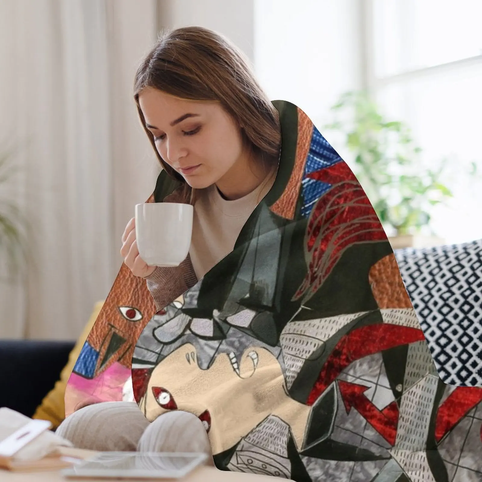 Цветное одеяло Guernica одеяла и самое мягкое забавное подарочное