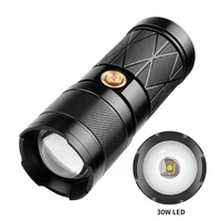 portable flashlight strong light aluminum usb rechargeable telescopic zoom highlight waterproof outdoor lighting led flashlight