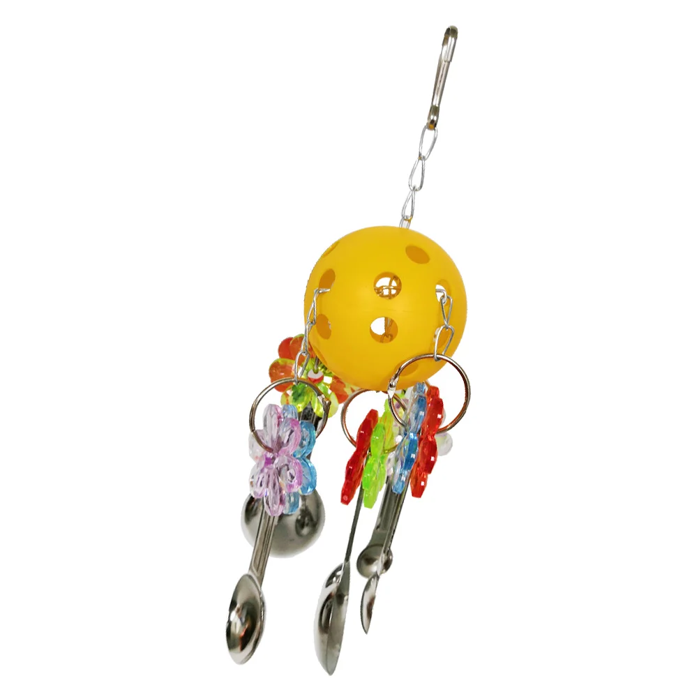 

Toy Toys Bird Cagehanging Parrot Parrots Pendant Bell Birds Chewing Shredder Playing Colorfultreat Stand Perch Feeder