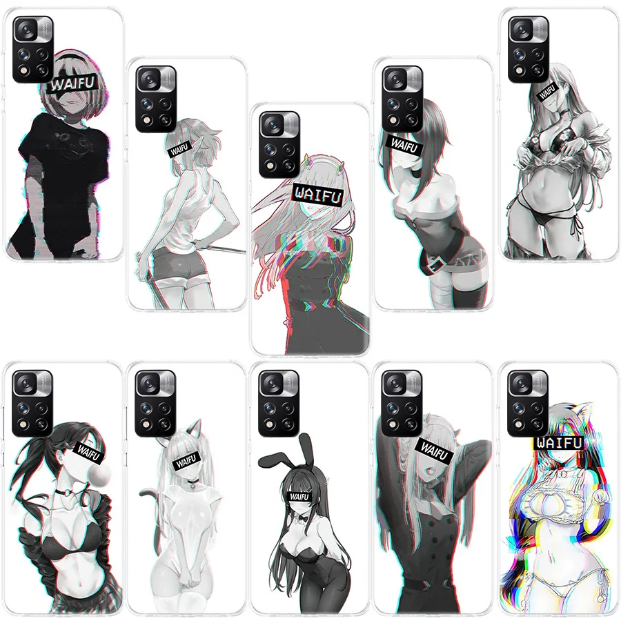 Чехол для телефона Sugoi Senpai с аниме Waifu Sexy Girl Xiaomi Mi 13 11T 11 Ultra 11i 12 12T Pro 12X 10T 10 Lite 5G 9T 8 5X 6X