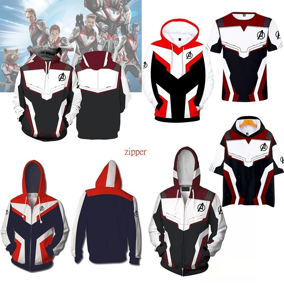 Mens Hoodie Endgame Quantum Realm Cosplay Costume Hoodies Men Hooded Zipper End Game Sweatshirt Jacket
