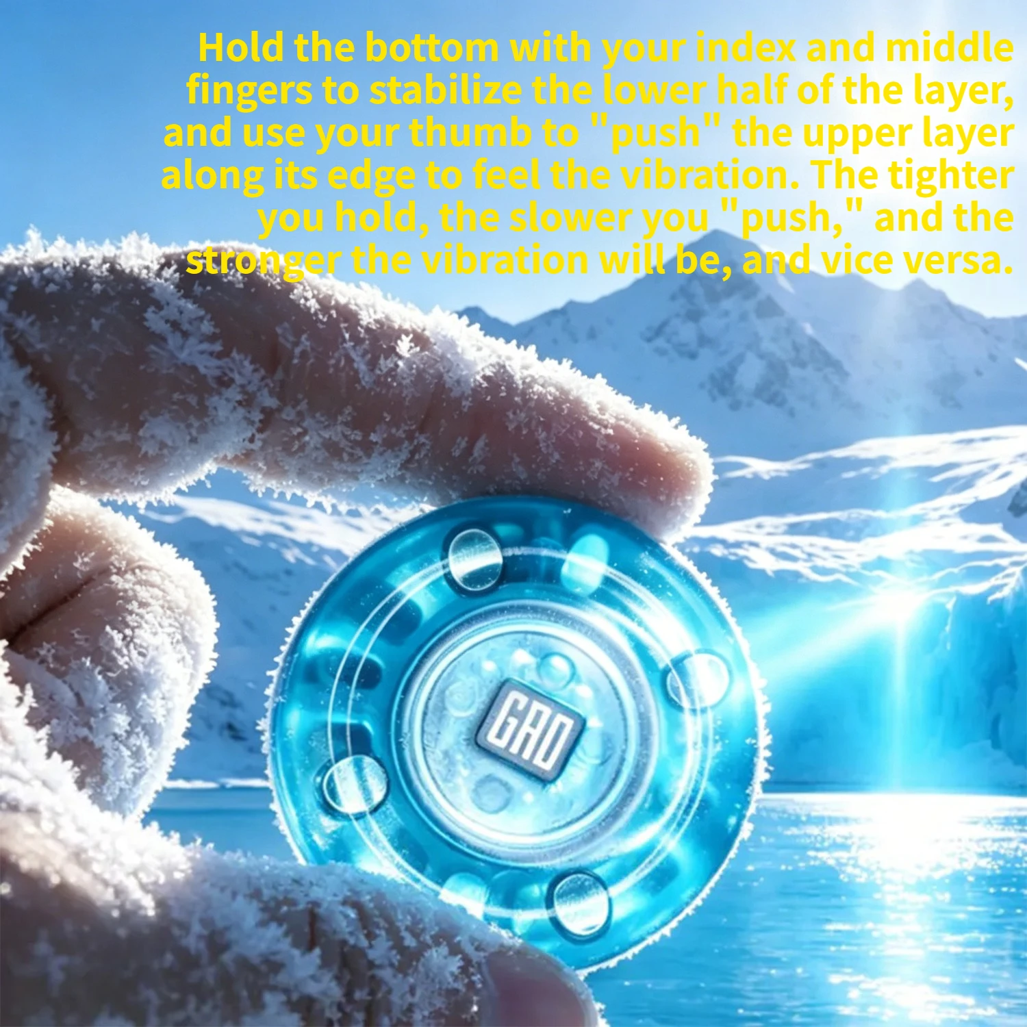 Фото GAO EDC Ice Blue Motor Frozen Новая улучшенная магнитная вибрационная сенсорная игрушка-антистресс в виде монеты №4