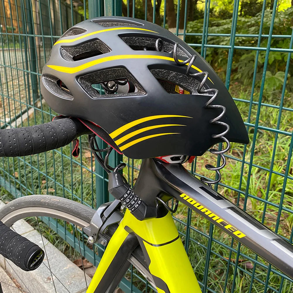 

Bicycle Lock Steel Cable Chain Security Password 4 Digit Lock Anti-Theft Combination Number Code Safety Bike Bicycle Accessories