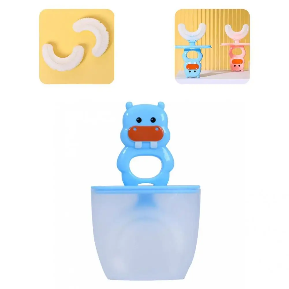 

Lovely Toothbrush Children Teeth Care Brush Children Toothbrush U-shaped 360 Degrees Cleaning