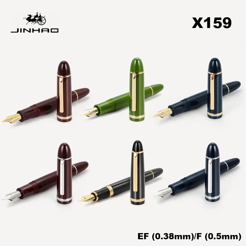 Перьевая ручка Jinhao X159, разноцветная акриловая Роскошная элегантная ручка с чернильным наконечником 0,5 мм/0,38 мм, канцелярские принадлежности для офиса