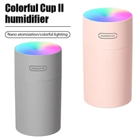 portable 270ml electric air humidifier aroma oil humidificador usb mist sprayer with colorful night light for home car diffuser