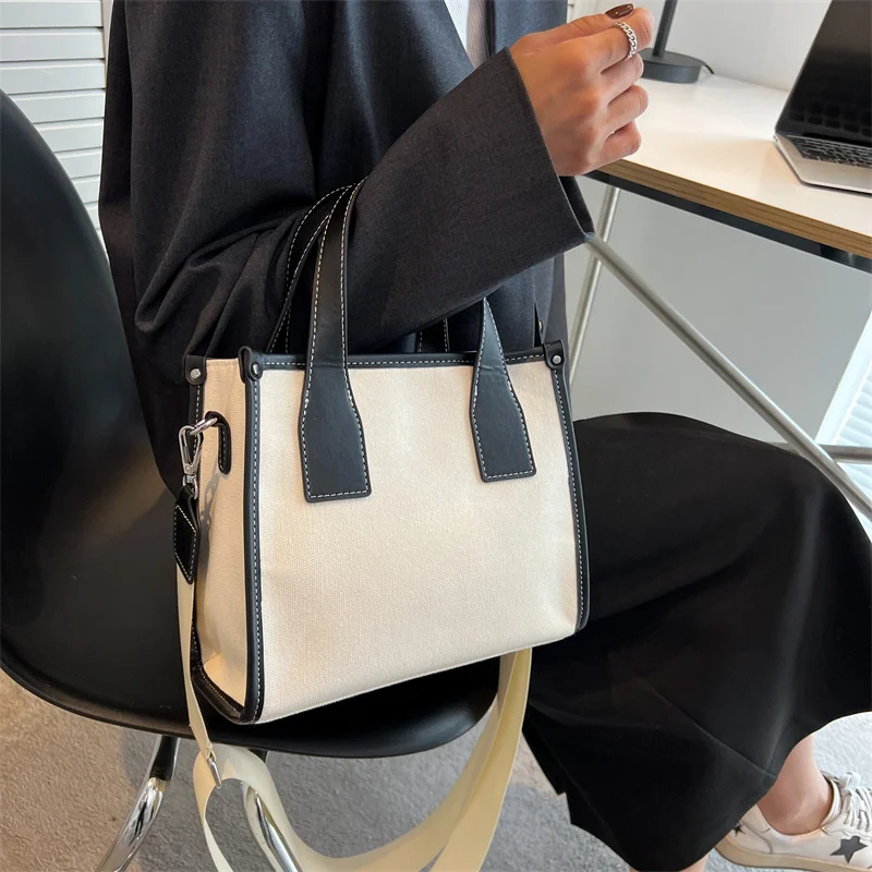 Маленькая Холщовая Сумка-тоут в Корейском стиле для женщин повседневные дамские