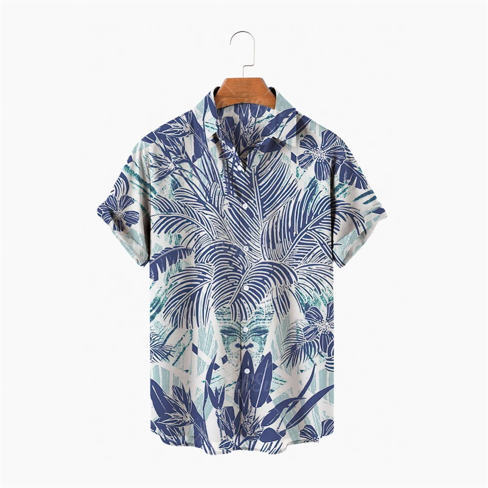

Ttgdfv Plant Flower Print Patchwork Fashion Hawaiian Men's Shirt Cool Lapel Short Sleeve Street Style Beach Summer Fashion 2022