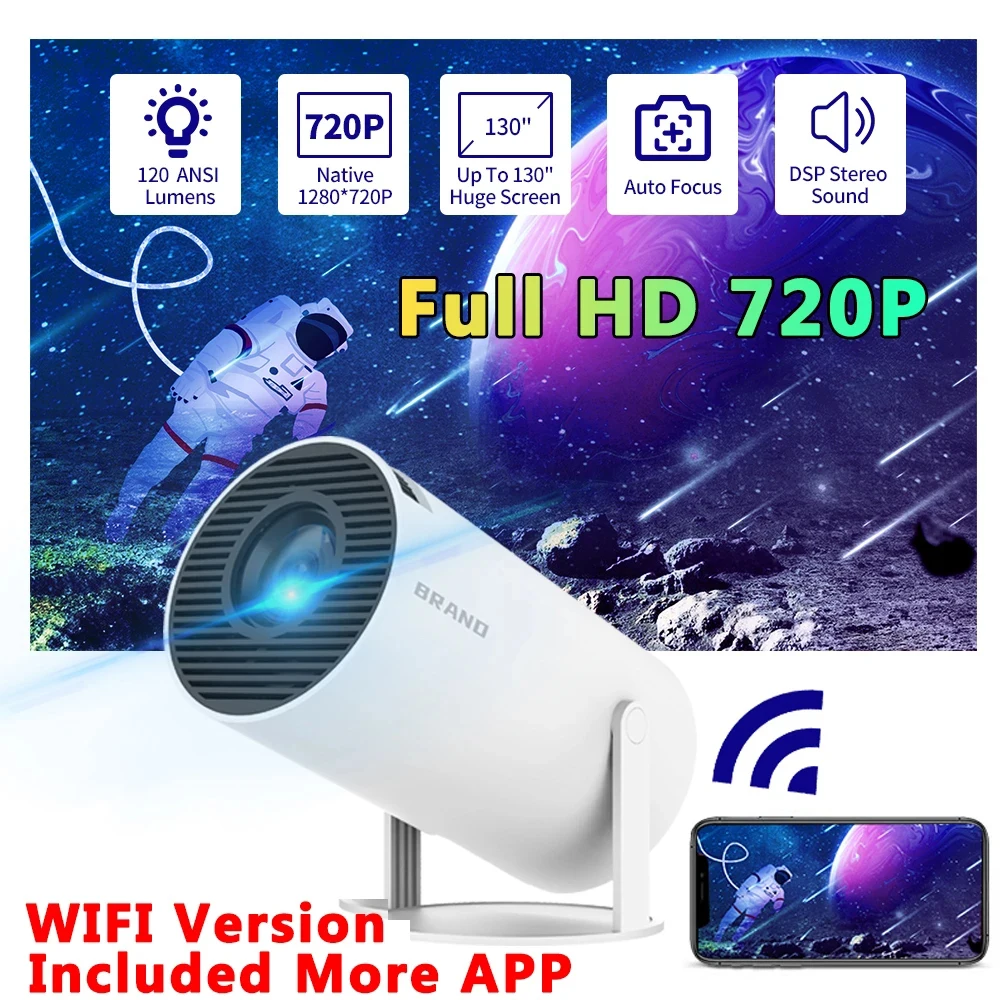

Wi-Fi портативные проекторы 4K мини-проектор ТВ домашний кинотеатр совместимый с HDMI Full HD Поддержка Android 1080P для телефона
