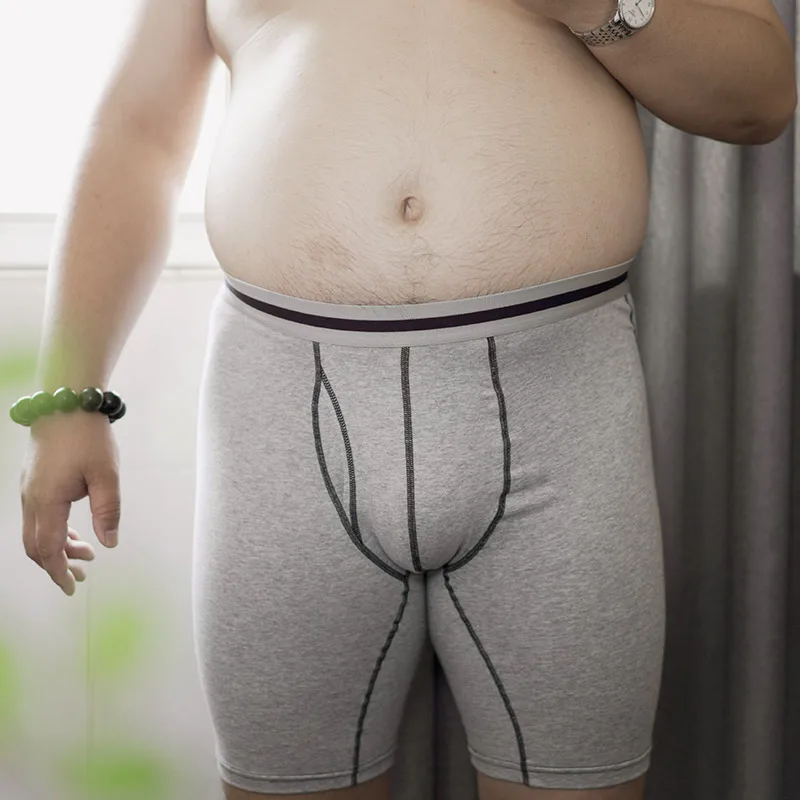 Long boxer briefs for men Anti Wear Leg briefs Chubby bear Large Size Fitness Shorts Running Underwear U-shaped Underpants