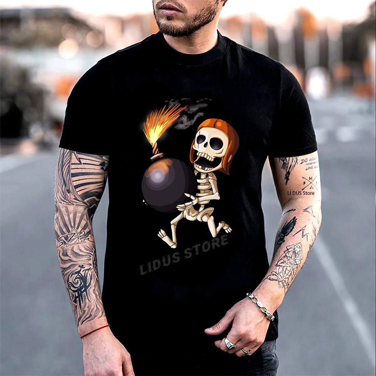 

Funny Skull And Bones T-Shirt Clothing Graphics Tshirt Short Sleeve Sweatshirt undershirt Unisex Shirt Tee