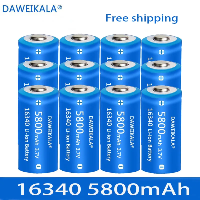 2023 Daweikala бренд CR123A 3V литиевая батарея CR123 123A CR17345 16340 кнопочный аккумулятор