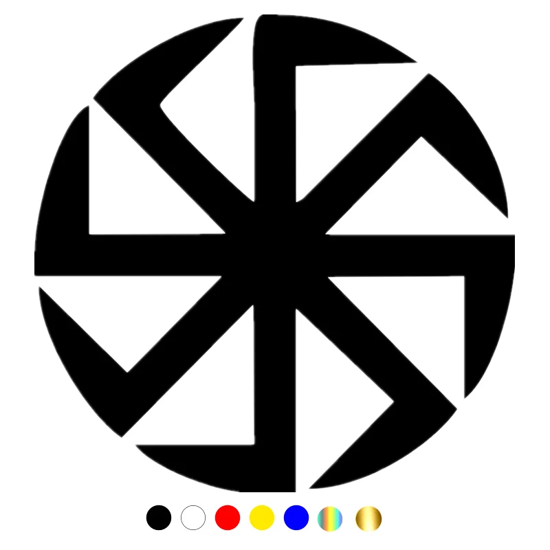 

CS-411# 6/10/15/19/30 cm Slavic slavonis symbol Kolovrat funny car sticker and decal white/black vinyl auto car stickers