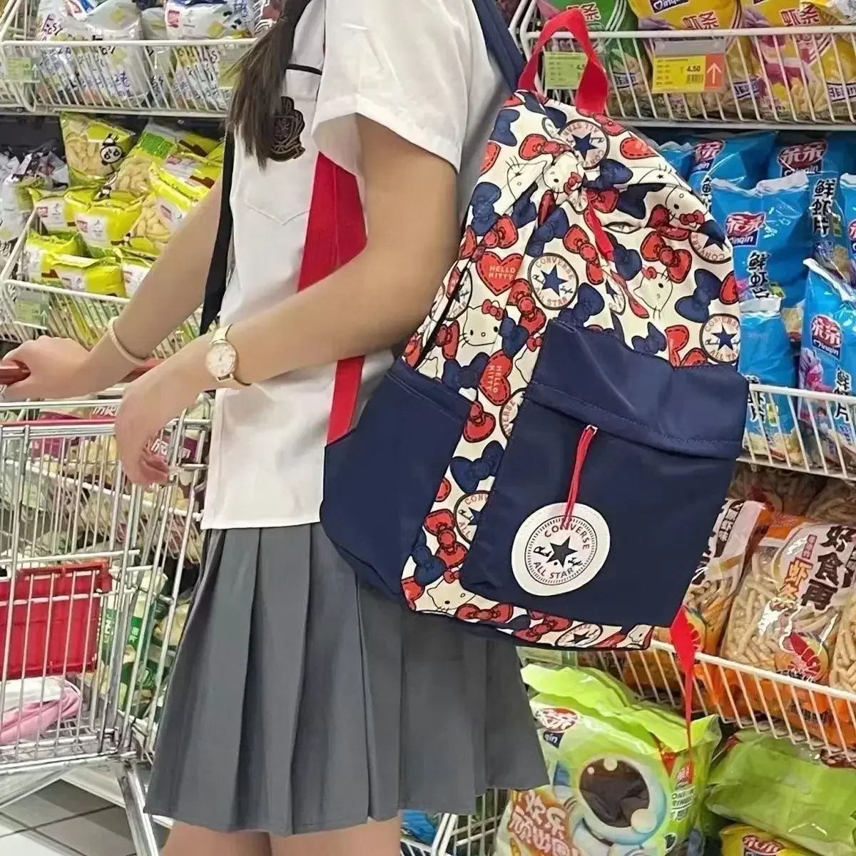 Sanrio Mymelody Kuromi Cinnamoroll милый школьный рюкзак для девушек Корейская версия Instagram