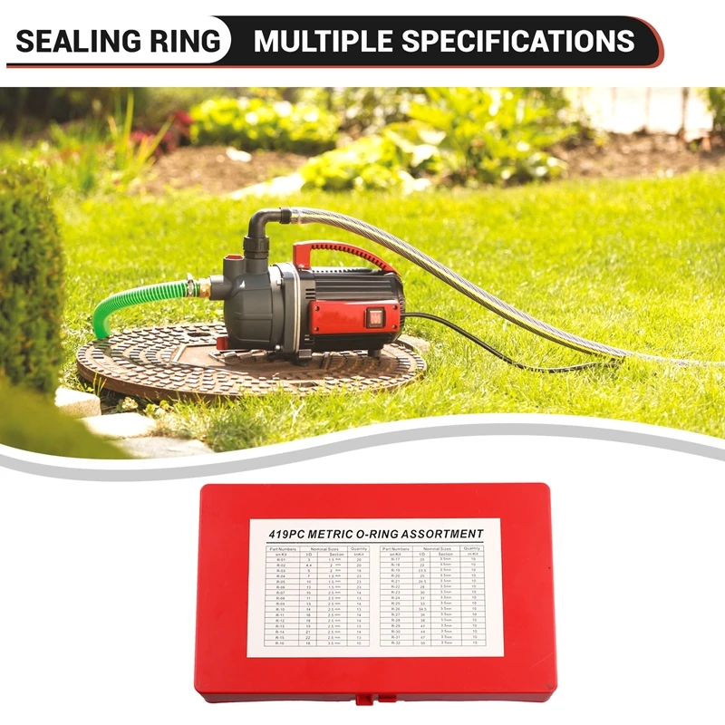 419 шт. комплект универсальное уплотнительное кольцо ассортимент 32 размера