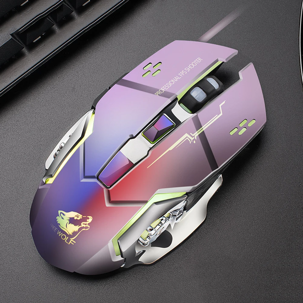

Wired Gaming Mouse 6 Buttons 4000 DPI LED Backlit Mechanical Mouse Optical Ergonomic Computer Silent Office Mice For Laptop PC
