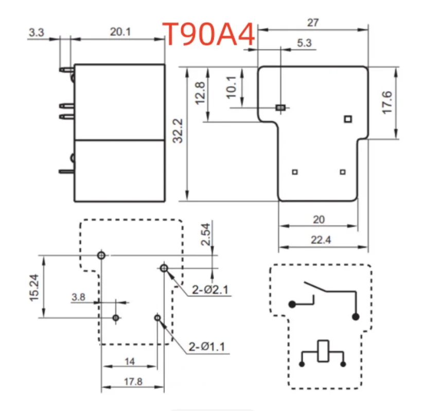 Совершенно новое оригинальное 4-контактное реле 30A40A в наличии Bt90-Ss-109Dm Bt90-Ss-112Dm T90A4 (art.: 3920d3eea52dd) - 3920d3eea52dd