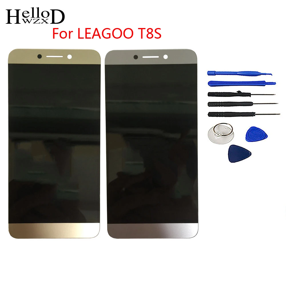 ЖК-дисплей 5,5 дюйма для LEAGOO T8S с сенсорным экраном, дигитайзер, датчик в сборе, 100% оригинальный ЖК-дисплей + сенсорный дигитайзер, инструменты