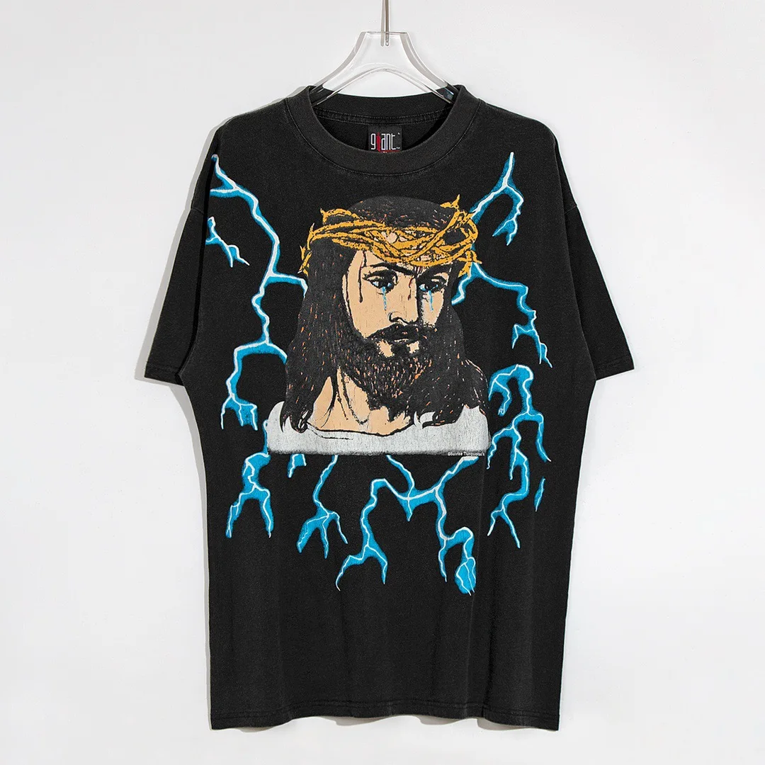 Kanye West Oversized Jesus Is King футболка для мужчин и женщин 1:1 Высокое качество Chicago Limited