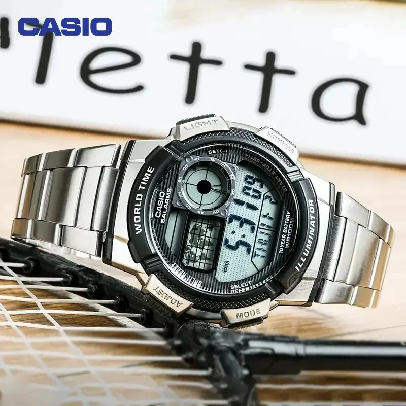 Часы Casio AE-1000W/1500W/1100WSports многофункциональное руководство дата секундомер