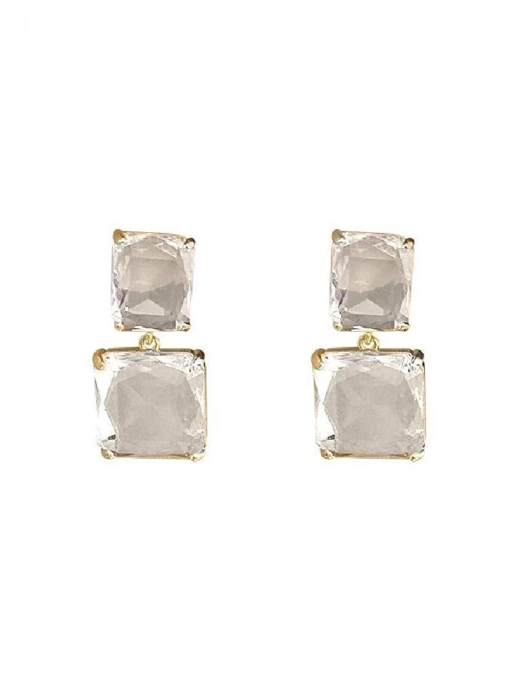 Новинка 2024 модные серьги серьги-гвоздики с кристаллами элегантные